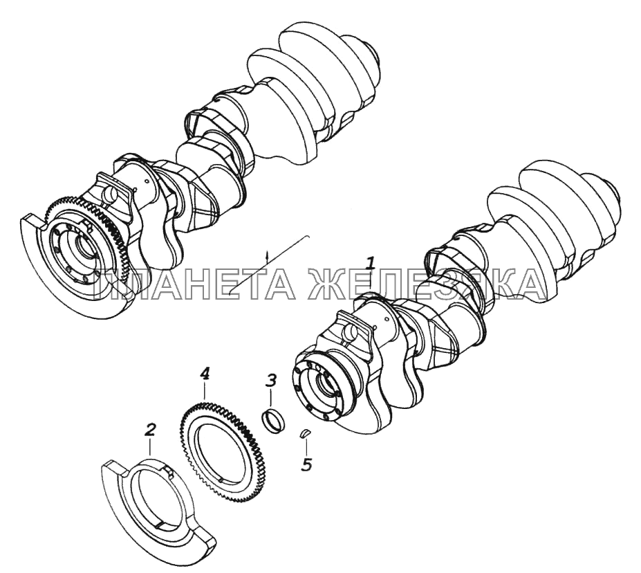 Коленчатый вал КамАЗ-6522