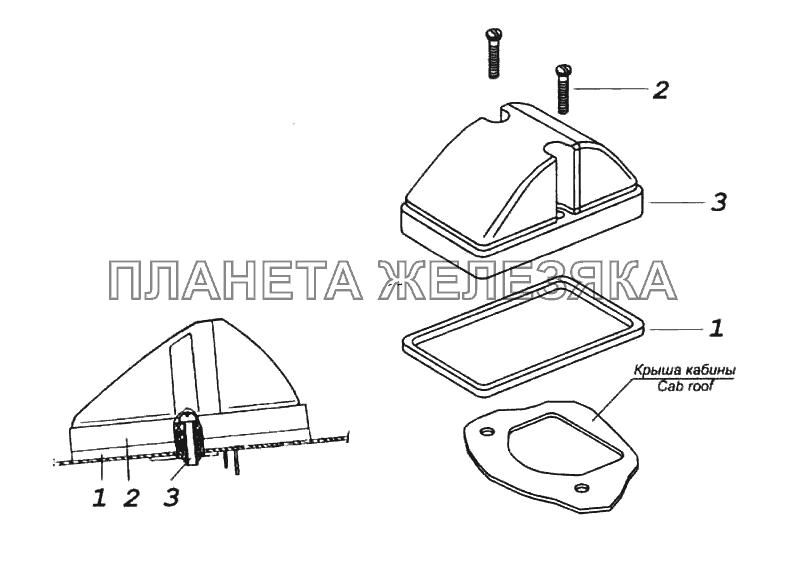 Установка габаритных фонарей КамАЗ-6522