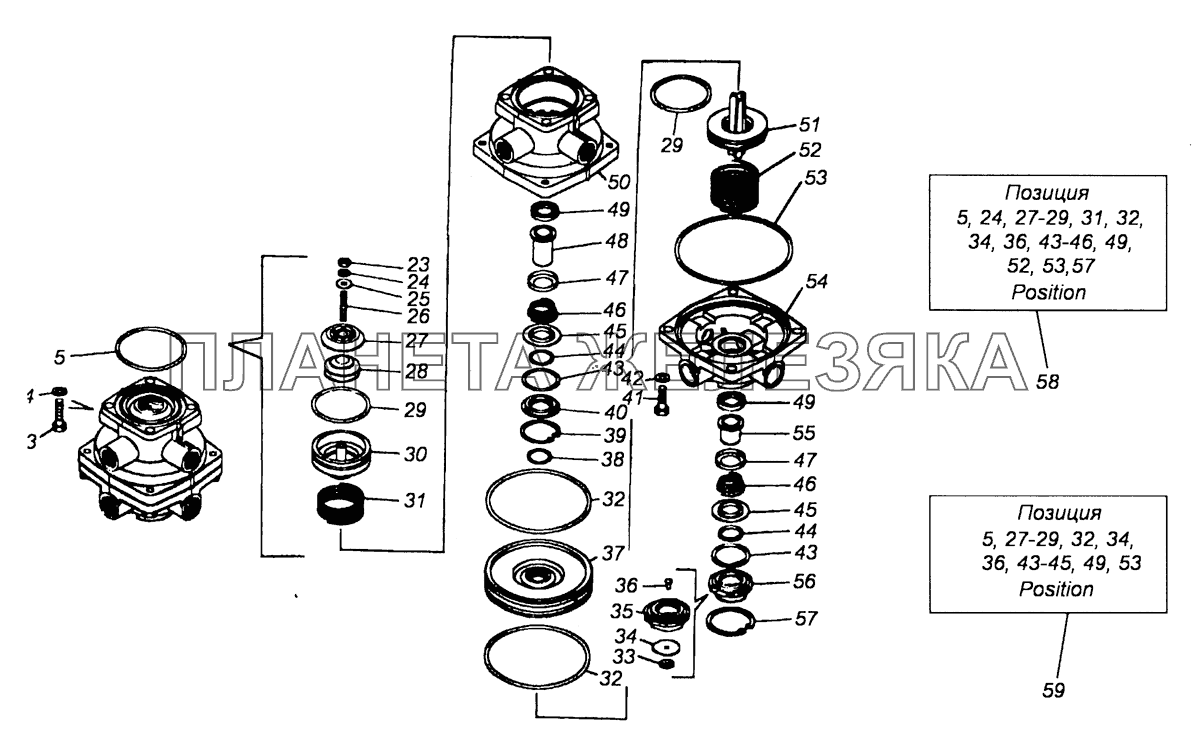 100-3514108-10 Кран тормозной двухсекционный КамАЗ-65226