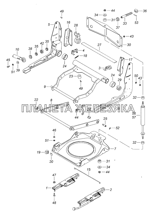 5320-6804010 Механизм подрессоривания сиденья водителя КамАЗ-65226