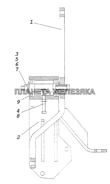 65226-1703623 Рычаг с кронштейном КамАЗ-65226