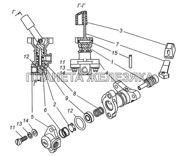 5320-2511060 Кран включения блокировки КамАЗ-65226