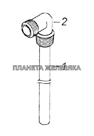 Трубка слива в бак с угольником КамАЗ-65226