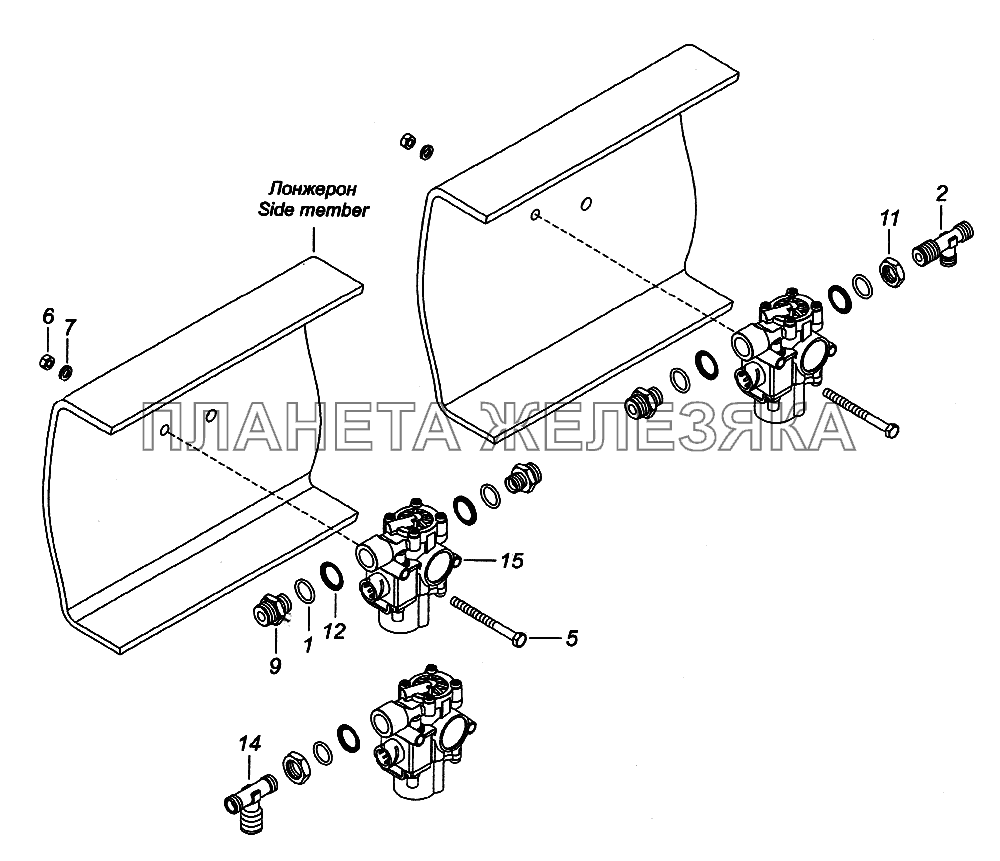 Установка модуляторов АБС КамАЗ-65226