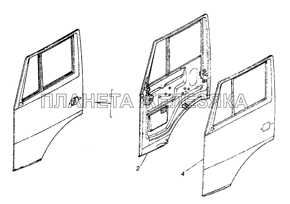 Дверь левая КамАЗ-65226