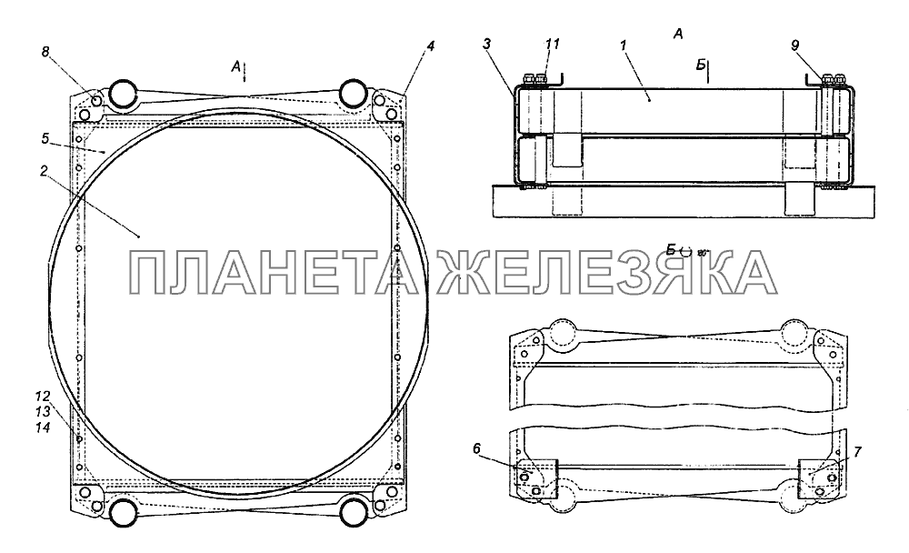 Блок радиаторов КамАЗ-65226