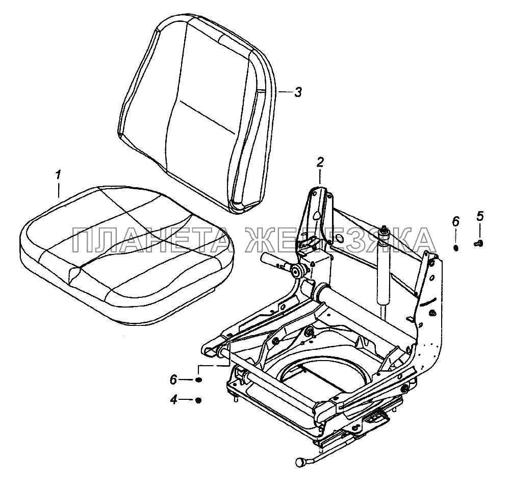 Сидение водителя КамАЗ-65226