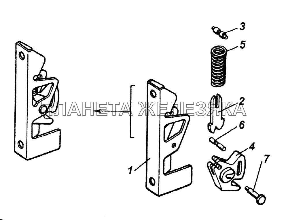 Замок панели КамАЗ-65226
