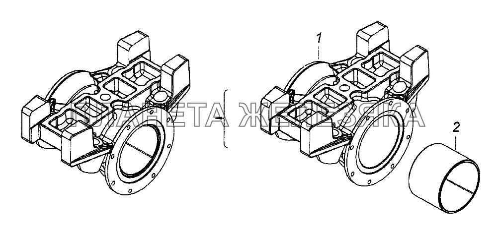 Башмак рессоры с втулками КамАЗ-65226