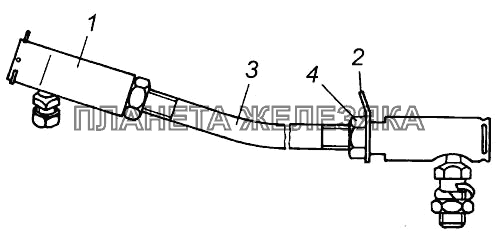Тяга привода управления регулятором в сборе КамАЗ-6540