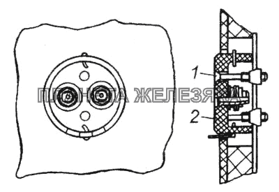 Установка розетки переносной лампы КамАЗ-6540