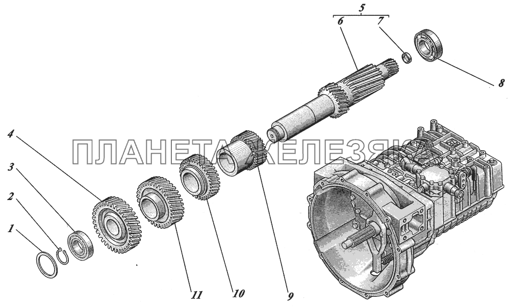  Коробка передач ZF6S700ВО 1351001017 КАВЗ-4238 