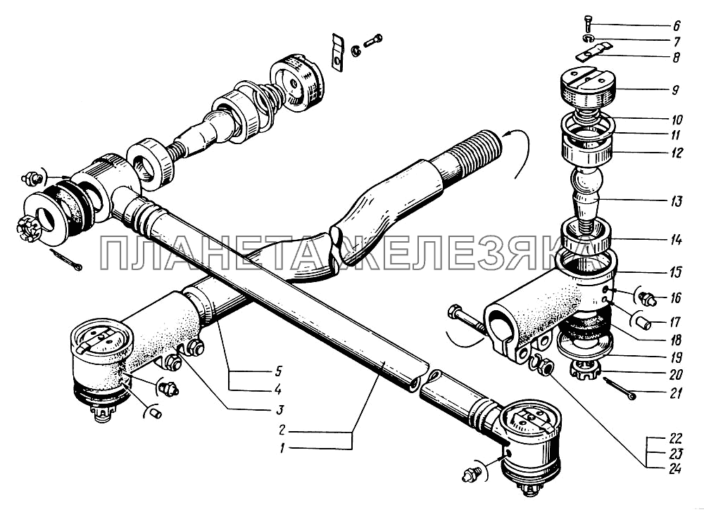 Тяги рулевые КрАЗ-6446