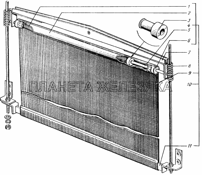 Шторка радиатора КрАЗ-6443