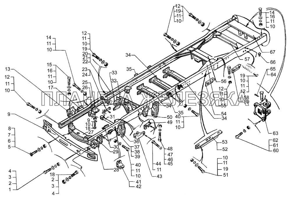 Рама КрАЗ-65053-02