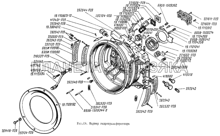 Картер гидротрансформатора ЛиАЗ 5256