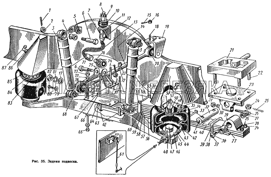Задняя подвеска ЛиАЗ 677