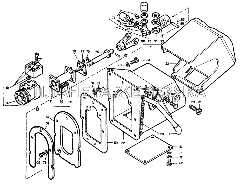 Колонка рулевая ЛТЗ-55