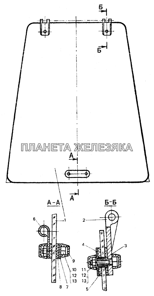 Стекло боковое ЛТЗ-55