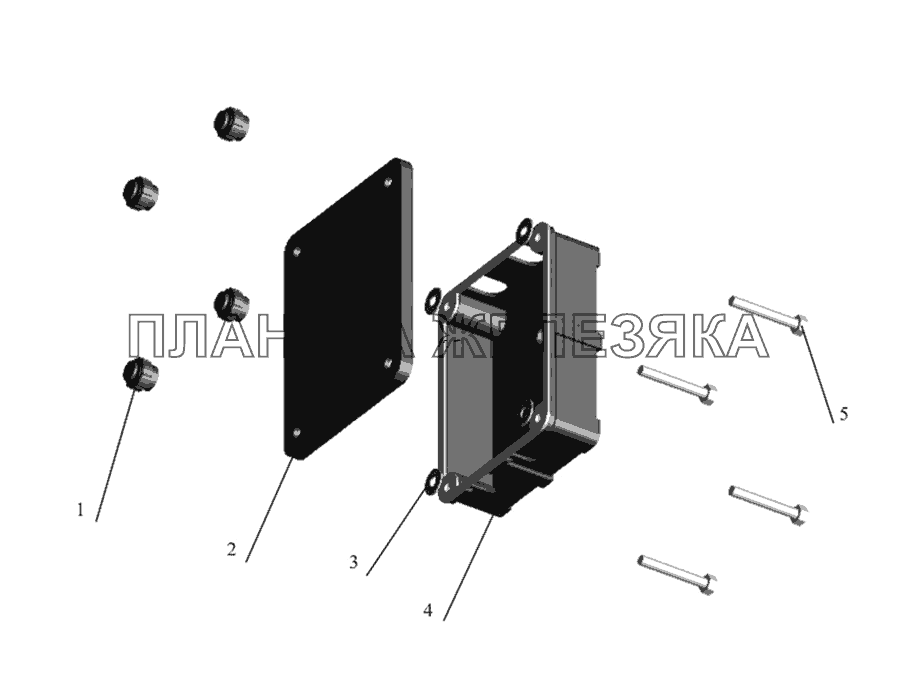 Коробка задних фонарей МАЗ-437030 (Зубренок)