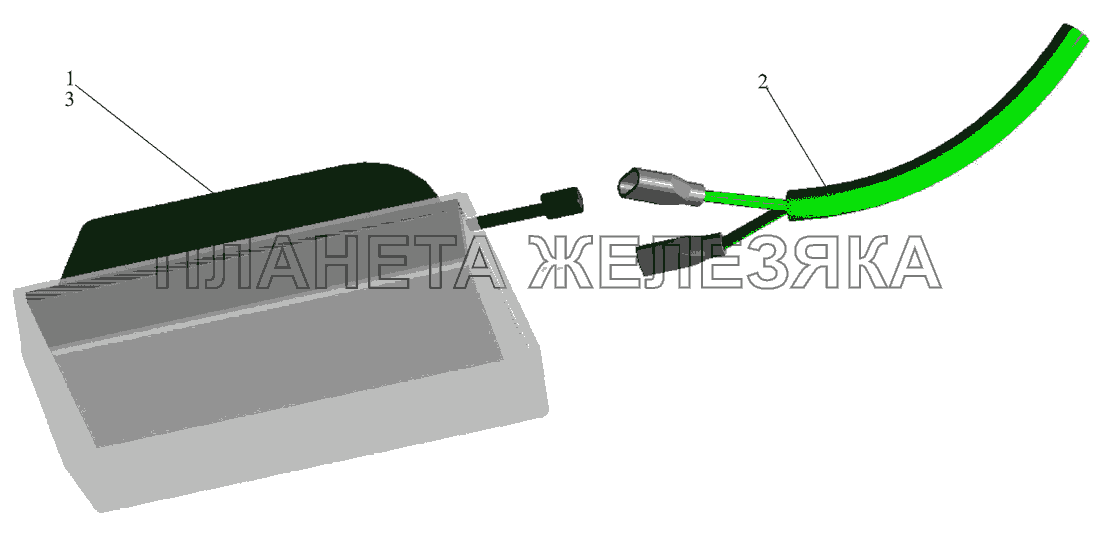 Установка плафона освещения кабины МАЗ-437040 (Зубренок)