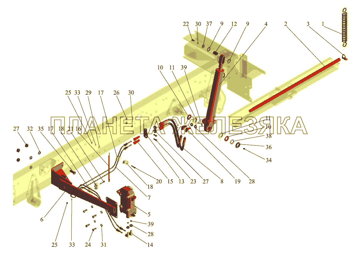 Механизм подъема стекла маз