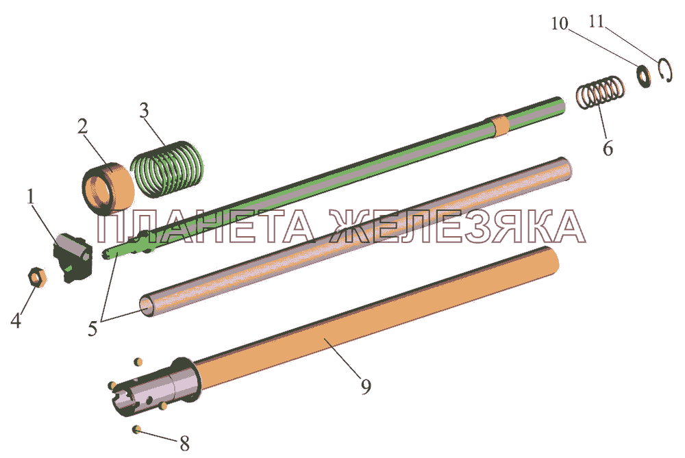 Механизм промежуточный 551639-1703325-001 МАЗ-437040 (Зубренок)