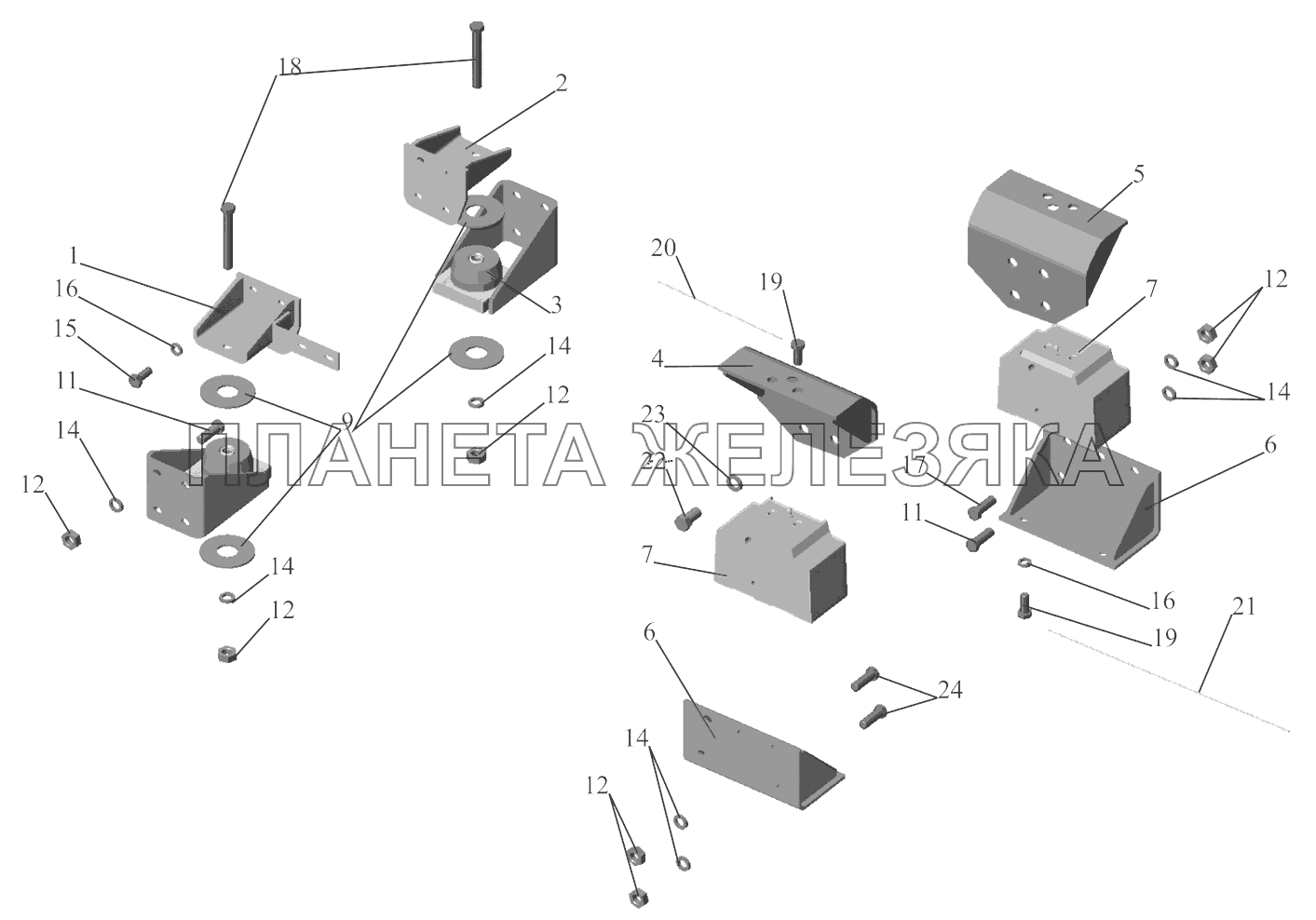 Крепление двигателя 4370-1001002-740 МАЗ-437041 (Зубренок)