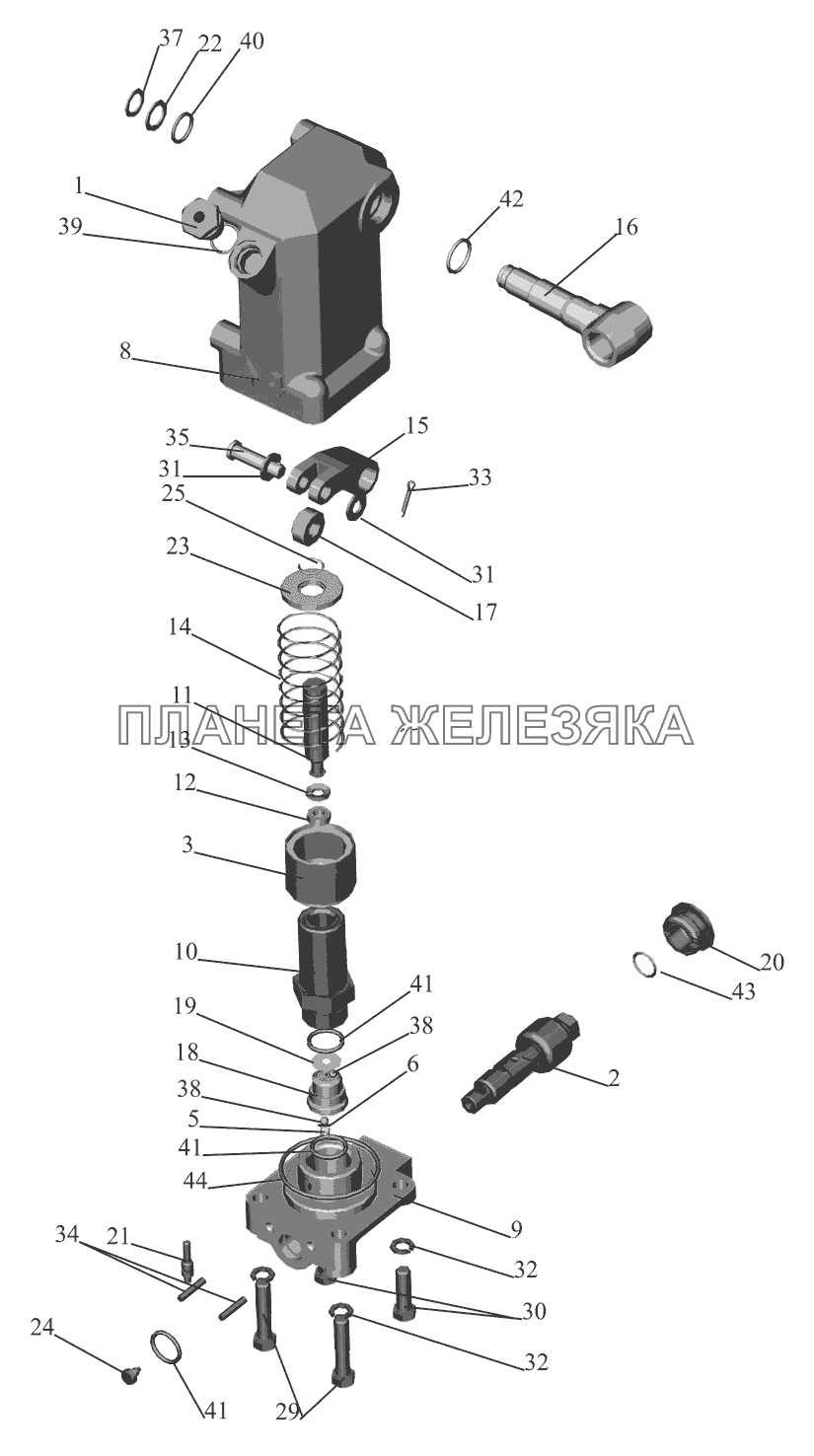 Насос механизма подъема кабины 64221-5004010 МАЗ-437041 (Зубренок)