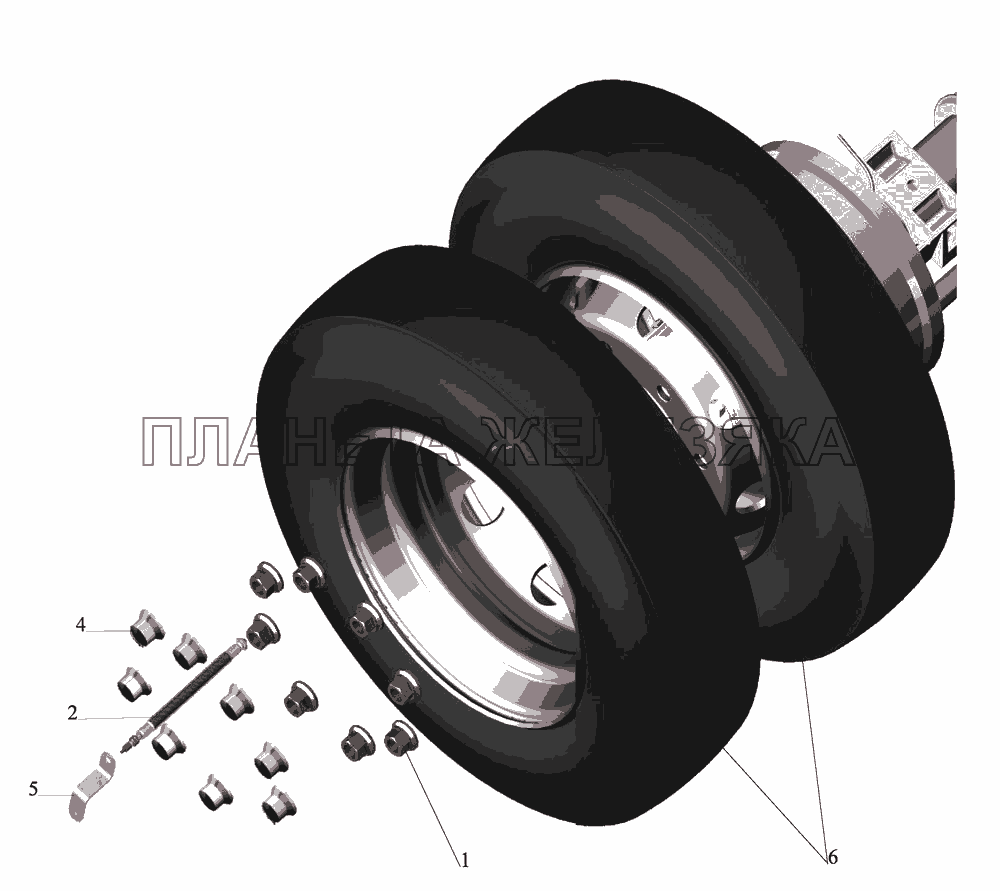 Установка задних колес МАЗ-437043 (Зубренок)