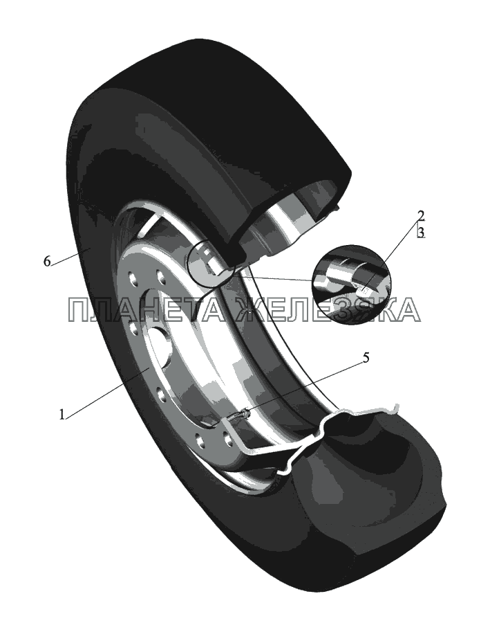 Колесо и шина МАЗ-437043 (Зубренок)