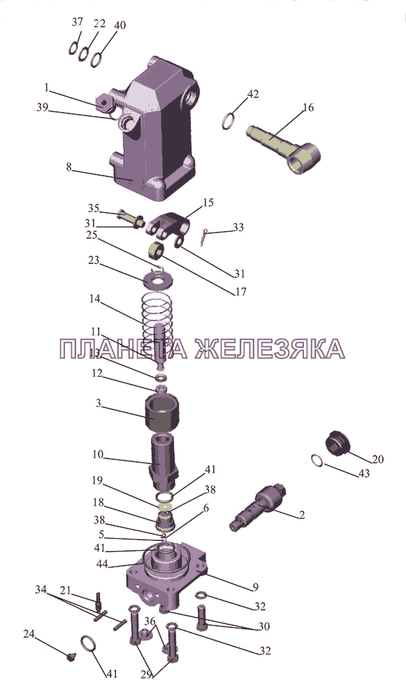 Насос механизма подъема кабины 64221-5004010 МАЗ-437043 (Зубренок)