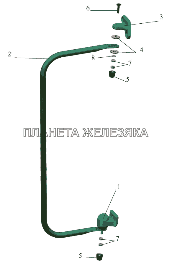 Держатель зеркала 64221-8201010, 64221-8201011 МАЗ-437043 (Зубренок)