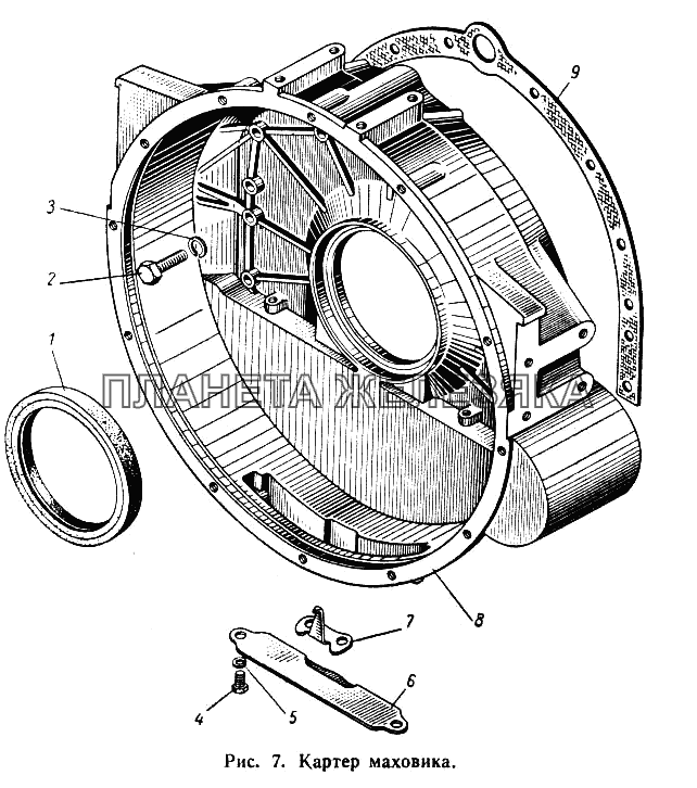 Картер маховика МАЗ-500А