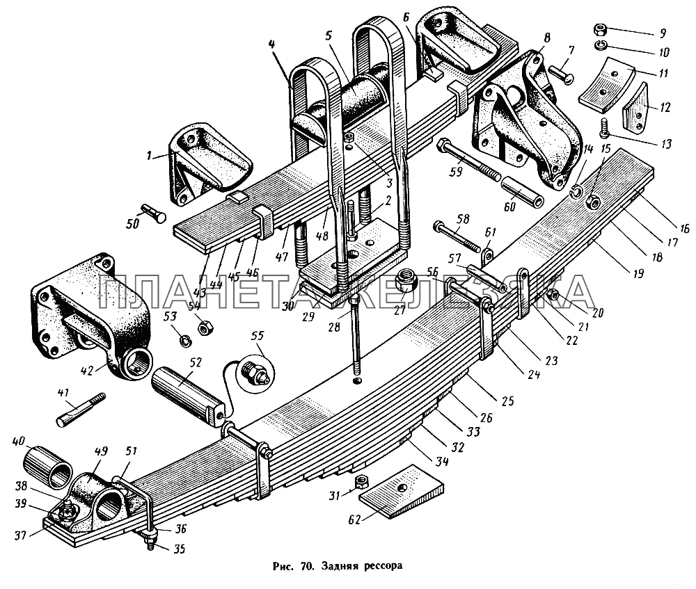 Задняя рессора МАЗ-503А
