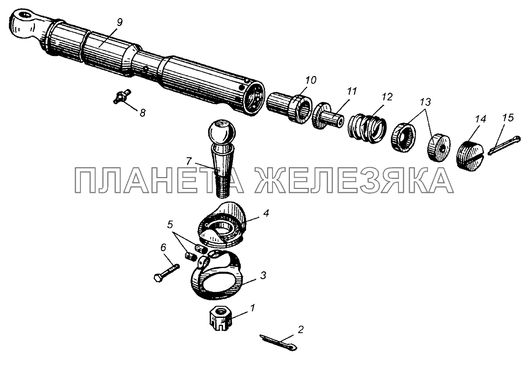 Тяга продольная рулевая МАЗ-504В