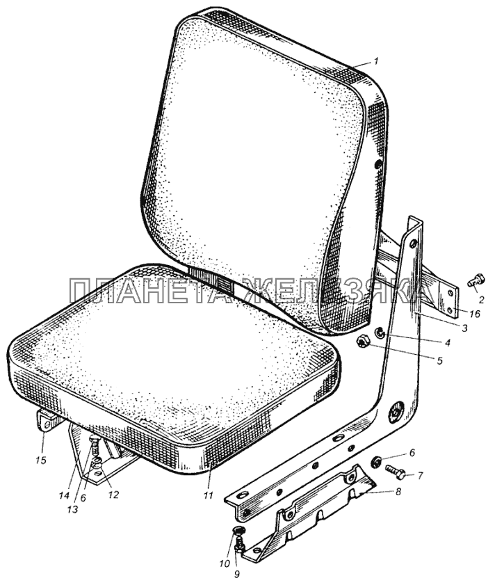 Сиденье переднее МАЗ-5549, МАЗ-509А МАЗ-504В