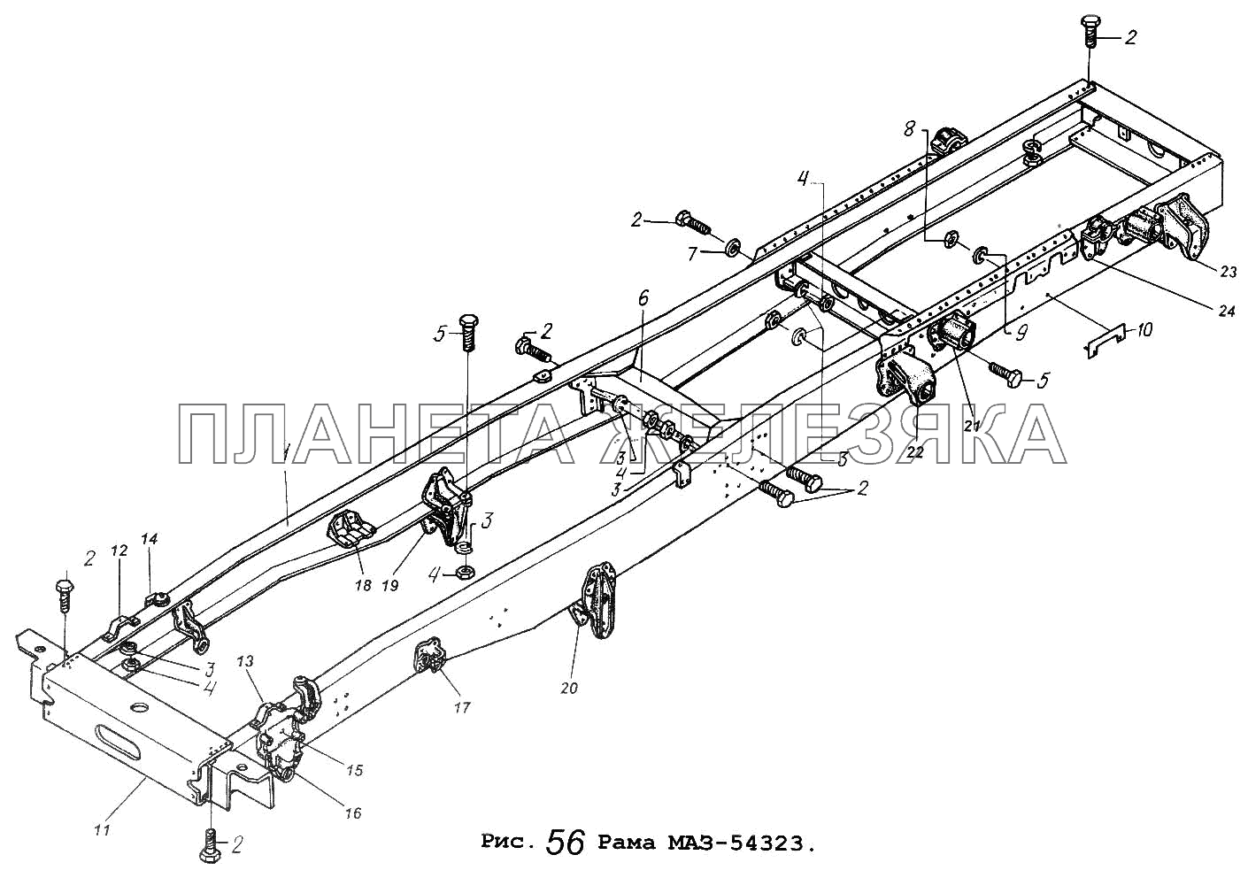 Рама МАЗ-54323 Общий (см. мод-ции)