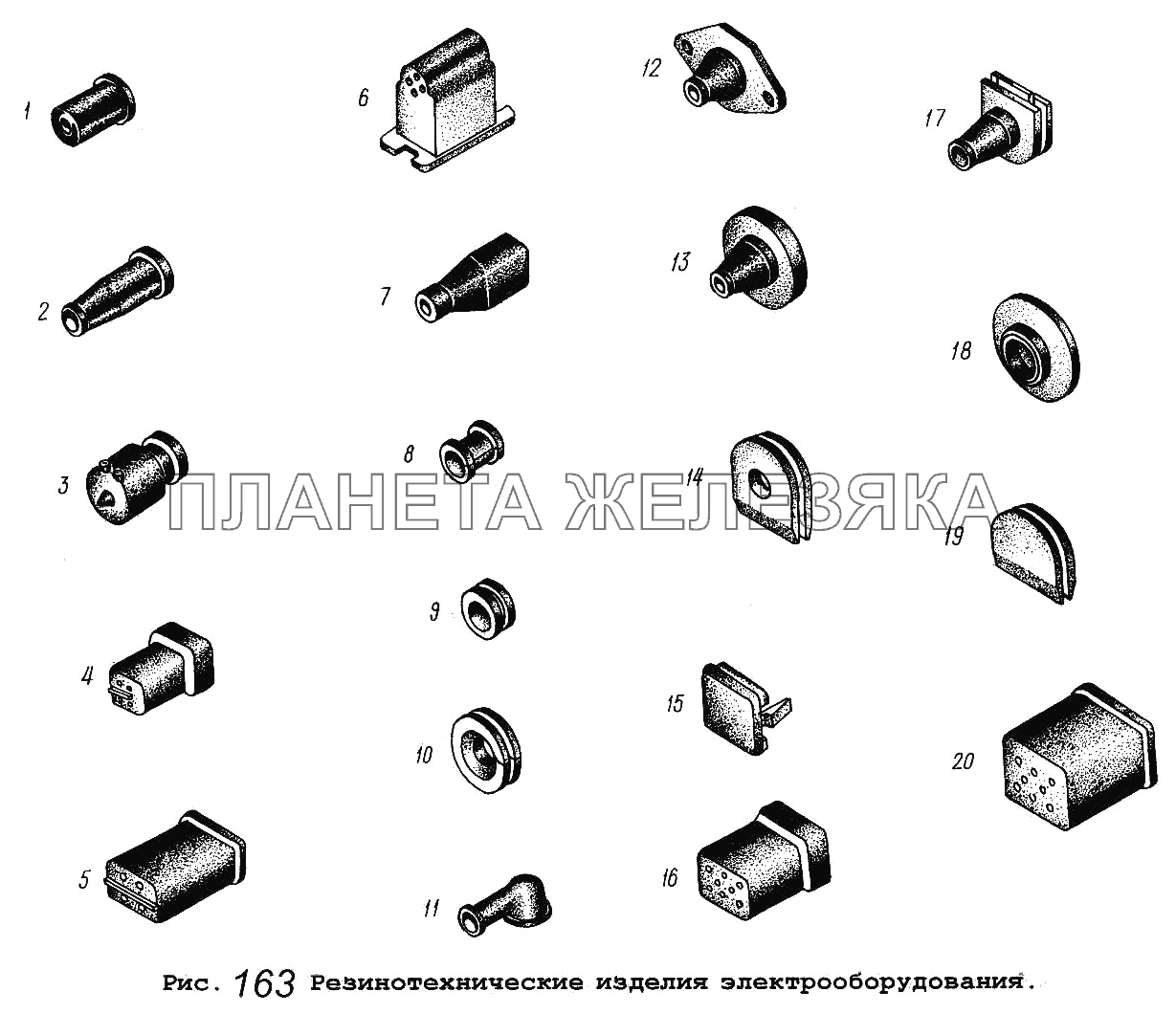 Резинотехнические изделия электрооборудования МАЗ-64229