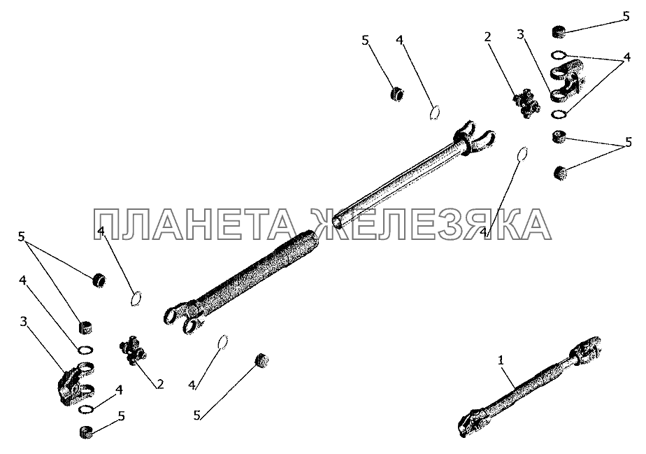 Вал нижний МАЗ-5337 (2005)