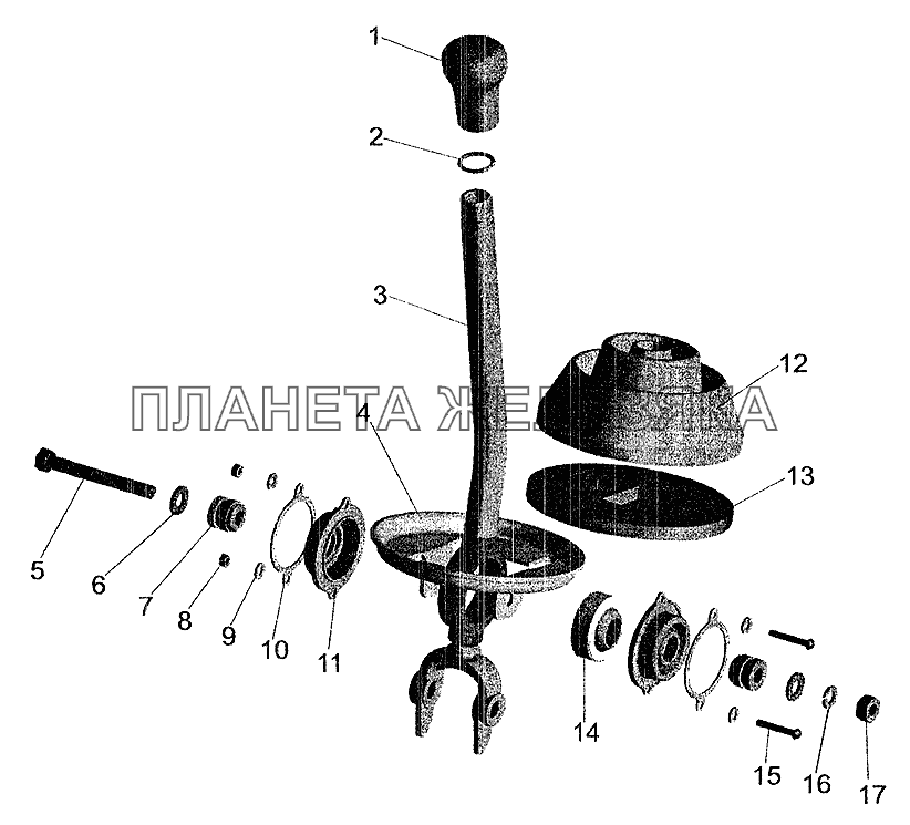 Рычаг 543202-1703410, 5551-1703410-01 МАЗ-5337 (2005)