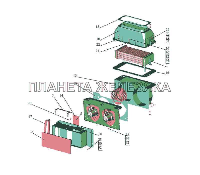 Отопитель МАЗ-533731