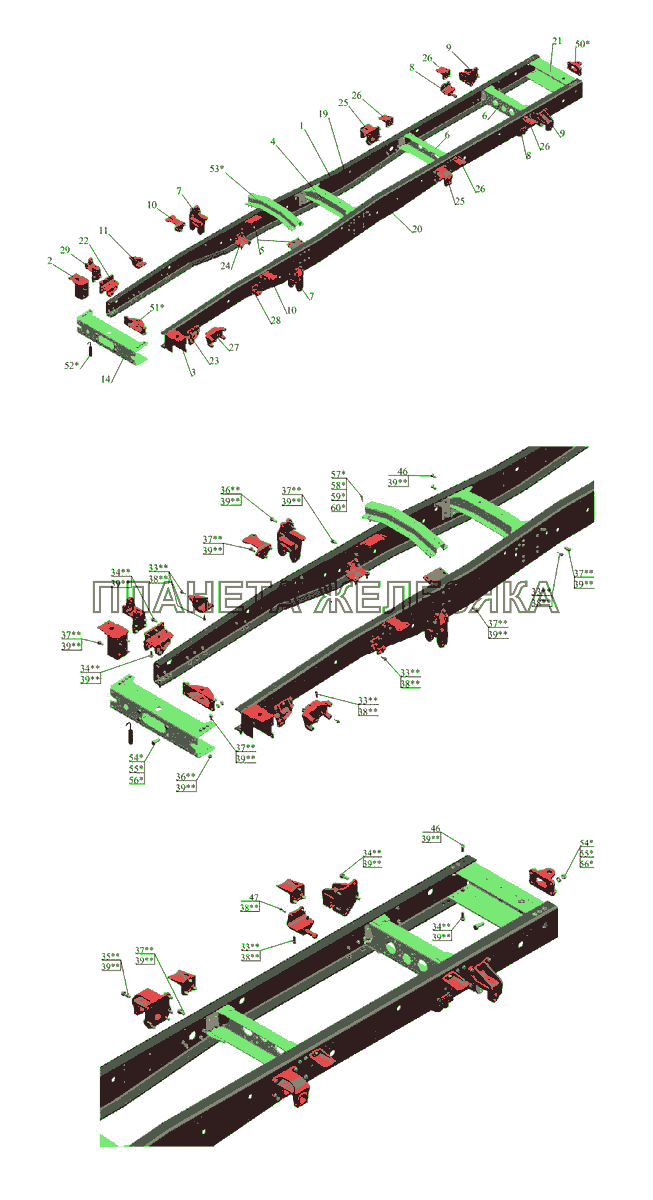 Рамы  533731-2800010-002 (533731-2801002-002) МАЗ-533731