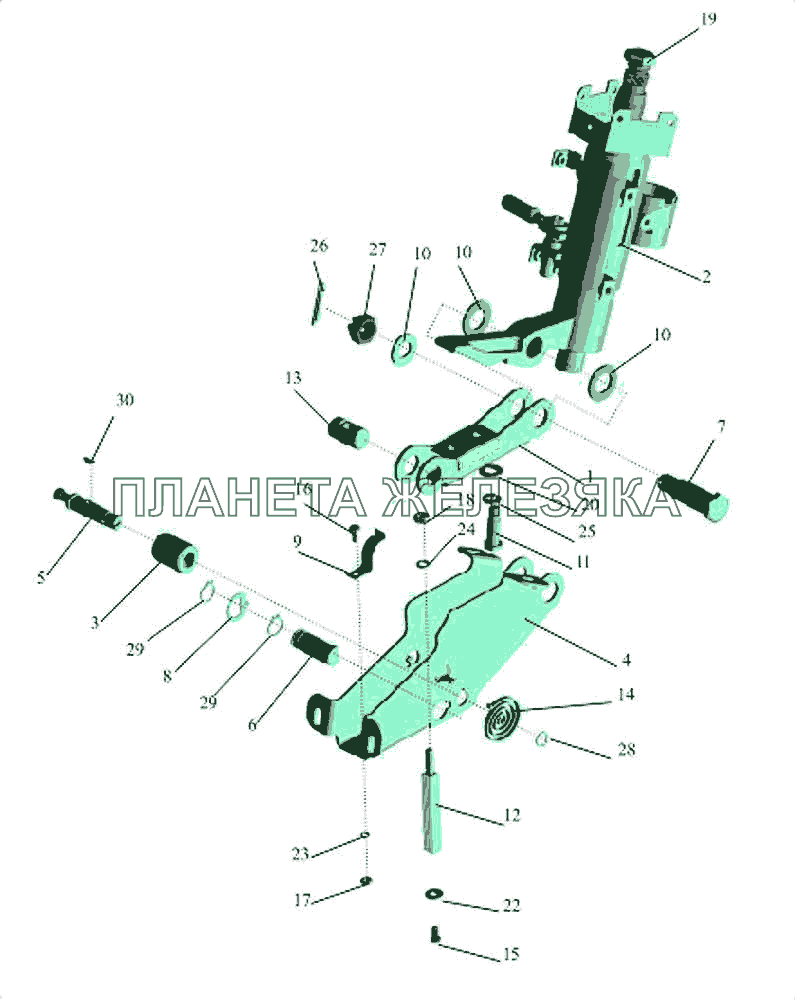 Кронштейн с колонкой  64221-3403008 МАЗ-533731