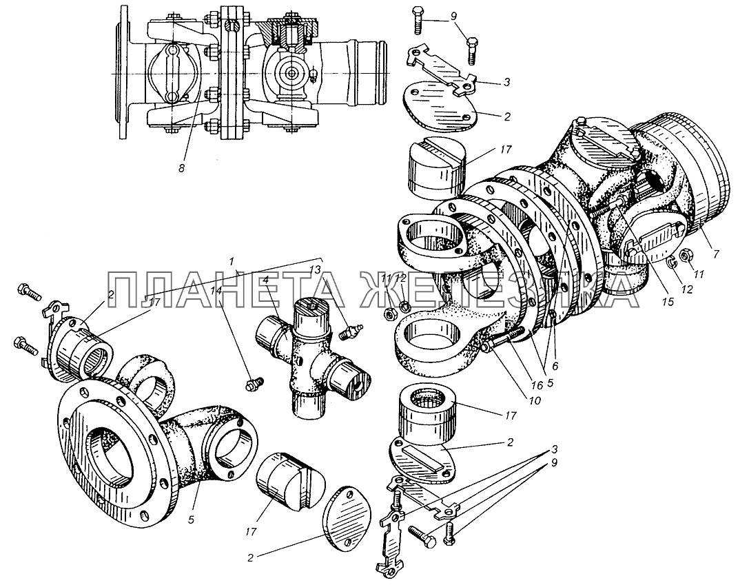Вал карданный промежуточный МАЗ-509А МАЗ-5429 Вал карданный промежуточный МАЗ-509А МАЗ-5429