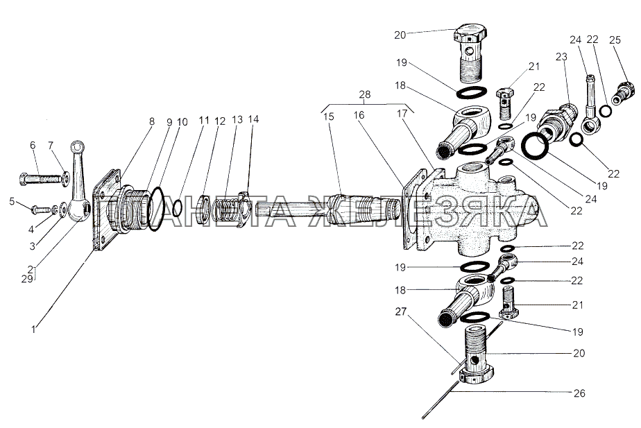 Топливораспределительный кран МАЗ-543 (7310)