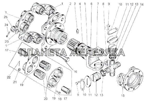 Карданный вал 543-2208010 МАЗ-543 (7310)