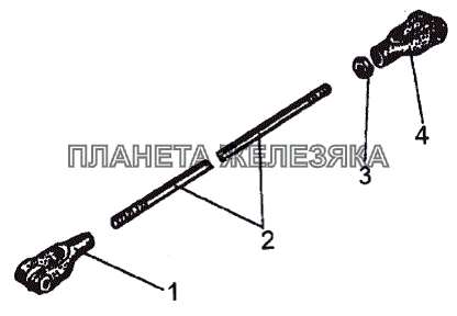 Тяга привода передняя 543-3508120 МАЗ-543 (7310)