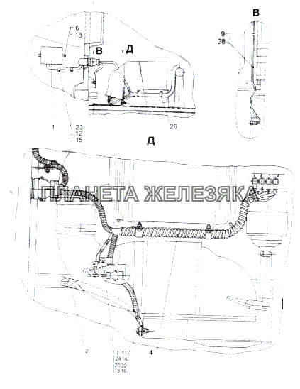 Монтаж электрооборудования ФВУ МАЗ-543 (7310)