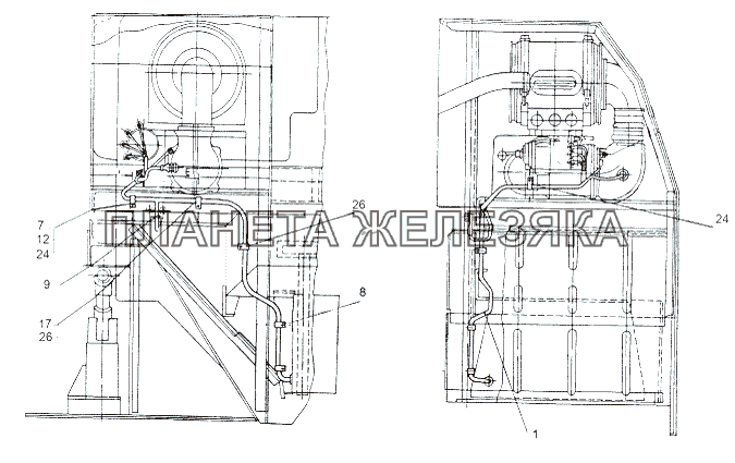 Монтаж электрооборудования ФВУ МАЗ-543 (7310)